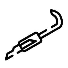 New Year's trumpet in cut line style 