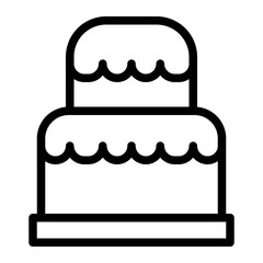 Fototapeta premium new year cake in line style