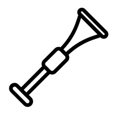 New Year's trumpet in line style