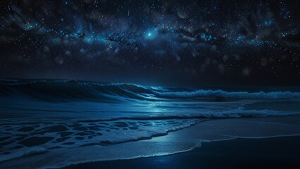 Amazing natural scenery of ocean waves