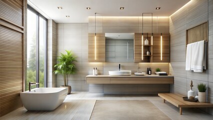 modern bathroom wall minimalism