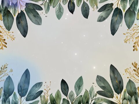 Watercolor wreath eucalyptus leaves for wedding invites, greeting cards, wallpapers, fashion, background.
