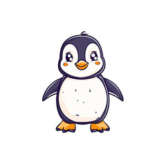 A Cute Penguin Cartoon, Cartoon Illustration