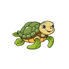 Fototapeta premium A Cute Turtle Cartoon, Cartoon Illustration