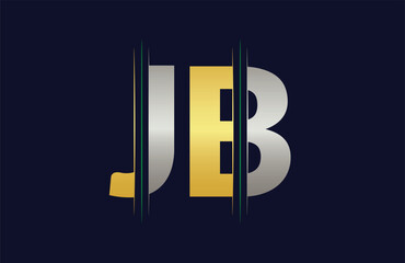 Abstract JB letter logo design template. Vector Logo Illustration.