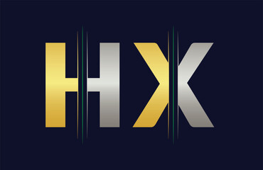 Unique HX letter logo Icon vector template.