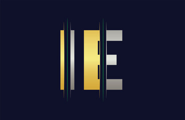 Abstract iE letter logo design template. Vector Logo Illustration.