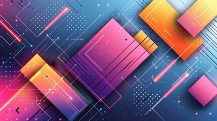 Abstract glow realistic geometric shape background, concept of modern futuristic technology background, wallpaper of technology of game