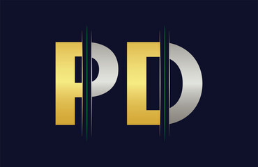 PD Letter logo design vector template.