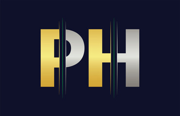Abstract PH letter logo design template. Vector Logo Illustration.