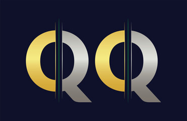 QQ Letter Logo Template Illustration Design.