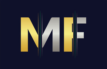 MF Letter logo design vector template.
