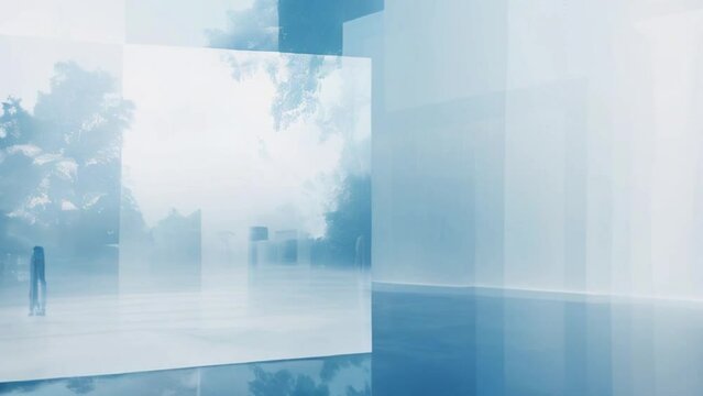 white and blue background overlay doble exposure for corporate