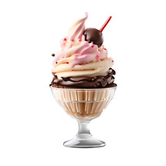 cupcake ice cream with transparent background