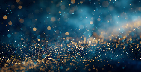 Blue gold and dust background
