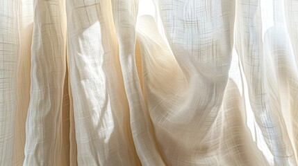 Close up photo of pale cream curtains for your background