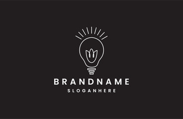lamp Logo Design. Idea creative light bulb logo design
