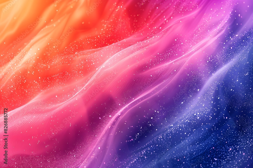 Fototapete Bright gradient background with colorful grains. It represents a mix of energy, movement, fun and liveliness with the grain of old computer graphics or noisy TV. It has a retro or futuristic feel.
