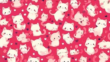 Obraz premium 子猫の可愛いイラスト、コピースペース,テキスト用スペース,Generative AI,