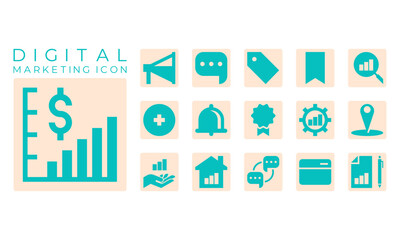 ICON 10 DIGITAL MARKETING, PROFESSIONAL DIGITAL MARKETING VECTOR ICONS