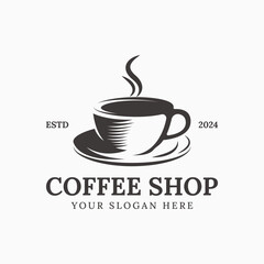 Coffee Shop Logo Vector Illustration