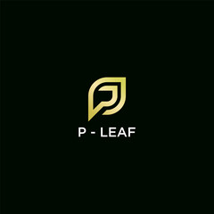 P Letter With Leaf Logo