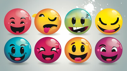 Naklejka premium Emoticons conceptual art vector image,Sketch emoticons seamless pattern vector image.