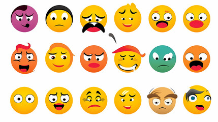 Naklejka premium Emoticons conceptual art vector image,Sketch emoticons seamless pattern vector image.
