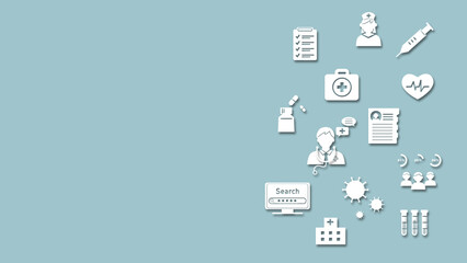 Naklejka premium 医療、健康をテーマにしたアイコンイラスト シンプルバージョン