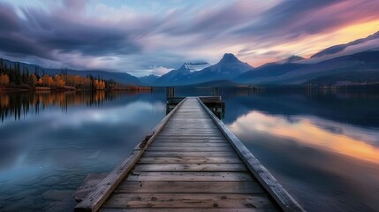 Naklejka premium forest with a lake wallpaper. landscape lake forest with fog wallpaper. landscape forest with lake and fog. landscape with a lake and mountains. landscape of mountain lake and forest.