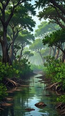 Obraz premium beautiful mangrove forest