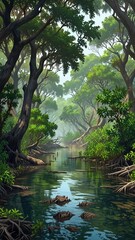 beautiful mangrove forest