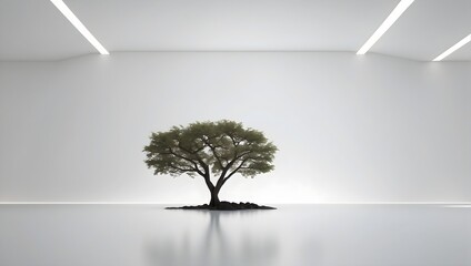 Obraz premium A minimalist scene against a pristine white background ai_generated