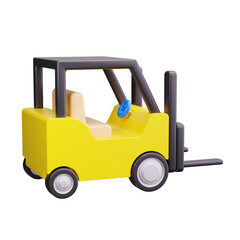 forklift 3d render icon