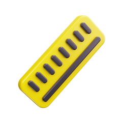 ruler 3d render icon