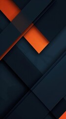 a black and orange geometric background with a few orange lines running across it