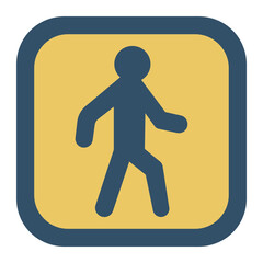 Pedestrian Traffic Sign Icon