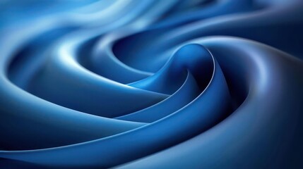 Abstract Art with Blue and White Swirls