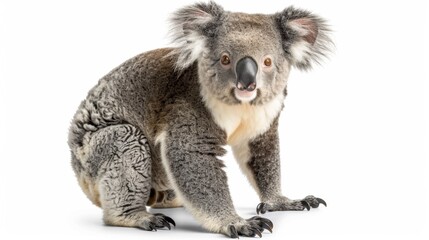 Naklejka premium Majestic Koala in Jungle Habitat - Wildlife Conservation Concept