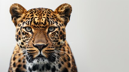 Obraz premium Majestic Leopard in Jungle Habitat - Wildlife Conservation Concept