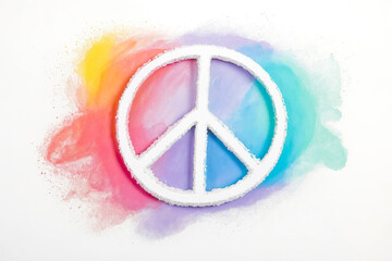 Peace Symbol on Colorful Background