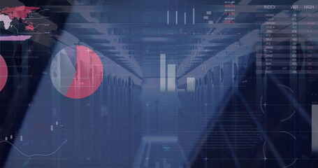 Image of data processing over computer servers