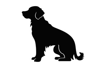 Golden Retriever Sitting Silhouette Vector art