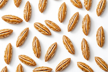 Pecan Nuts Isolated on White Background