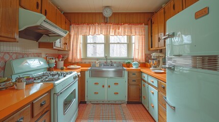 retro kitchen interior