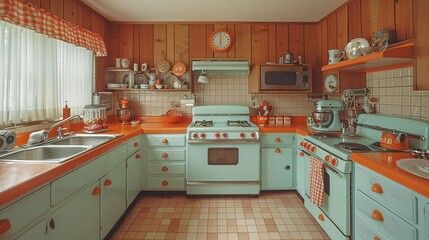 retro kitchen interior