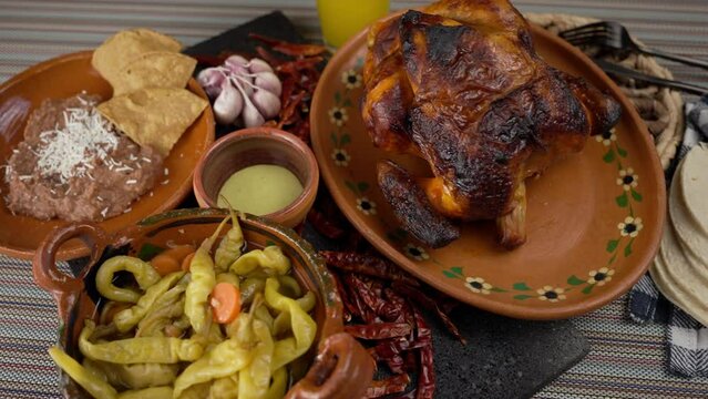 delicious roast chicken for a meal with friends