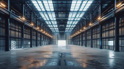 Fototapeta premium Captivating steel beam-filled building interior, isolated background, studio lighting, designed for advertisements