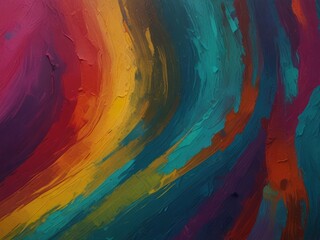 Fototapeta premium Abstract multicolored acrylic painting, brush strokes paint texture, modern background