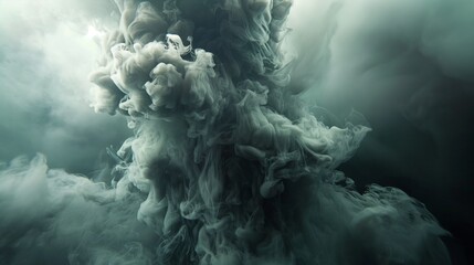 , dense tendrils of deep and dark smoke gracefully intertwine against a gradient backdrop, creating a mesmerizing blend of hues. Amidst this ethereal dance, vibrant abstract colors emerge, swirling an